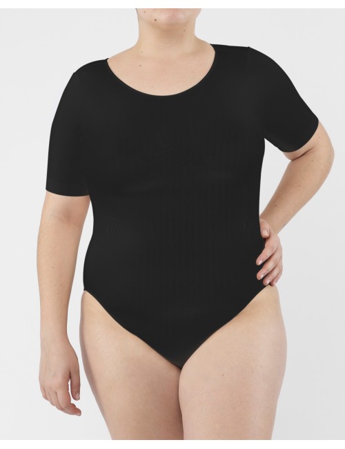 Short Sleeve Bodysuit - Black